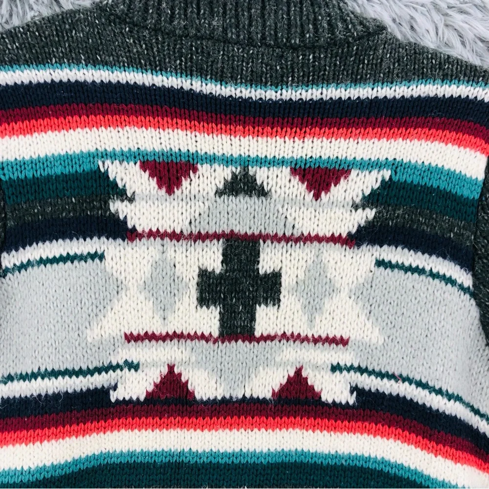 Maurices Sweater Cardigan Womens Large Wool Blend Southwestern Aztec Long Sleeve